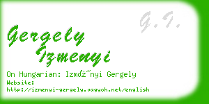 gergely izmenyi business card